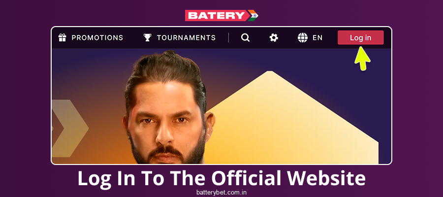 Log in to Batery Bet India